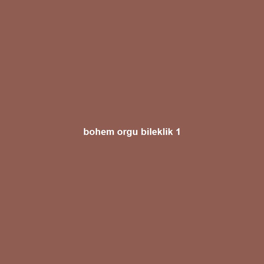 Bohem Örgü Bileklik