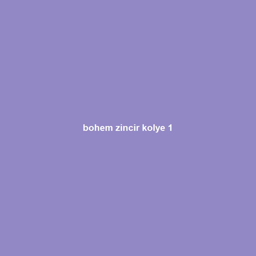 Bohem Zincir Kolye